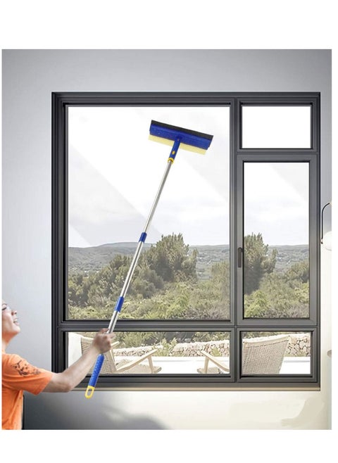 Glass wiper for cleaning windows with a 3 meter long stick