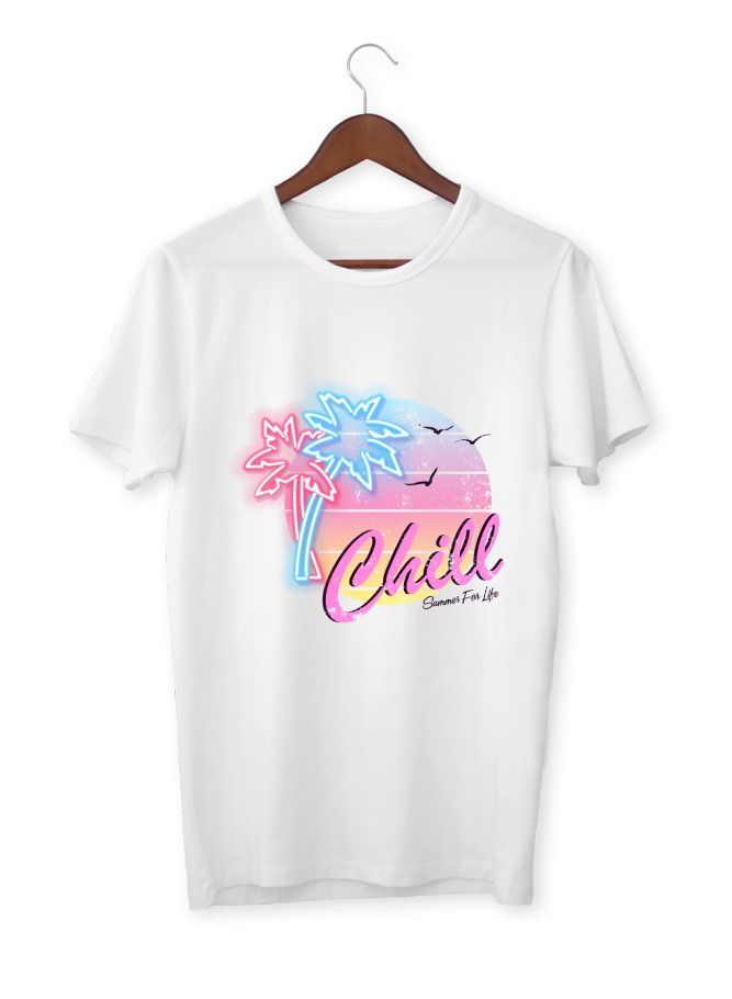 Mens Tshirt Printed Chill summer Beach  - Image 2