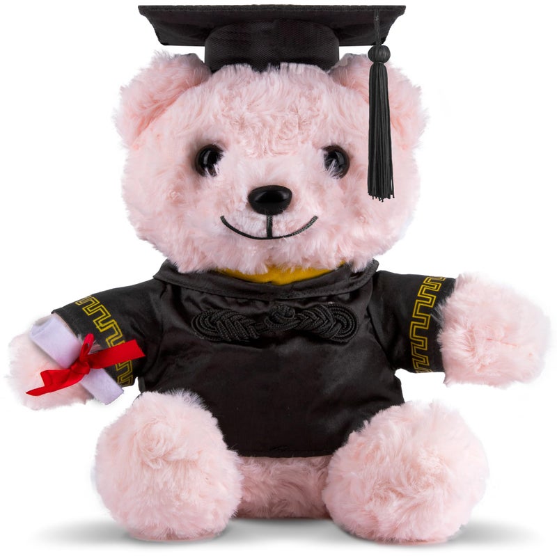 ArtCreativity Graduation Pink Teddy Bear - 10 Inches - Cute Plush Bear with Hat  Gown  Sash  and Diploma - Birthday  Kindergarten & Preschool Graduation Gift for Girls - Adorable Stuffed Animal - Image 1