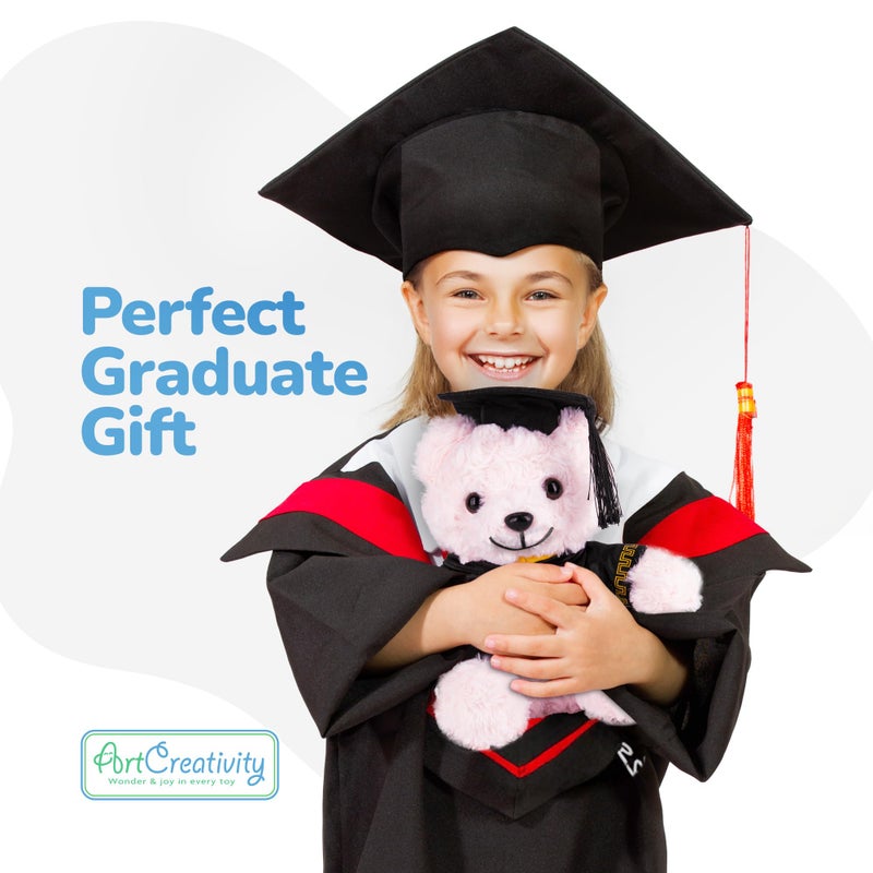 ArtCreativity Graduation Pink Teddy Bear - 10 Inches - Cute Plush Bear with Hat  Gown  Sash  and Diploma - Birthday  Kindergarten & Preschool Graduation Gift for Girls - Adorable Stuffed Animal - Image 2