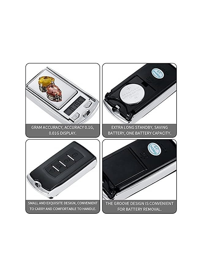 PROMASS Portable Gram Scale 200g/0.01g High Precision Car Key Shape Multi-Function LCD Display for Jewelry,Medicine,Food - Image 3