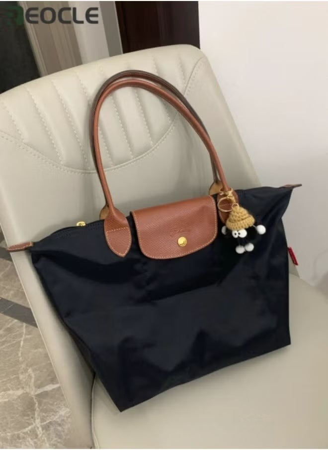 REOCLE Women's Shoulder Tote Bag Nylon Top-Handle Purse Foldable Weekend Hobo Handbag Top Handle Ladies Shoulder Bags  - Image 5