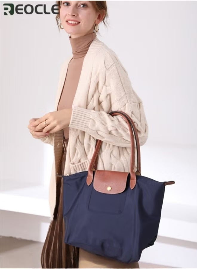 REOCLE Women's Shoulder Tote Bag Nylon Top-Handle Purse Foldable Weekend Hobo Handbag Top Handle Ladies Shoulder Bags  - Image 2