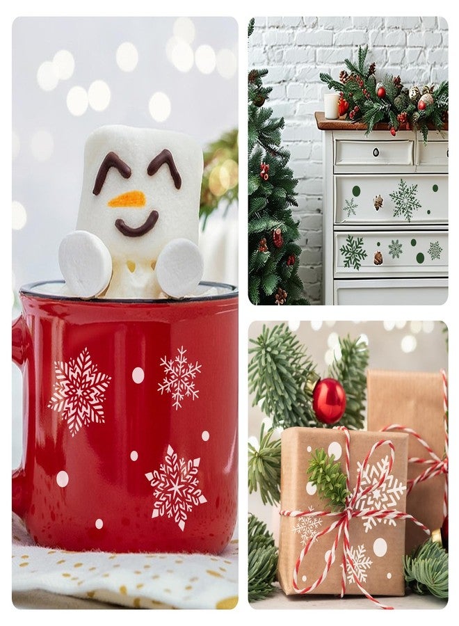 CODOHI 11 Pcs Large Snowflake Stencils for Windows, Reusable Christmas Stencils for Glass, Wood, Fabric, Wall, Card, Doormat, DIY Holiday Painting Templates - Image 3