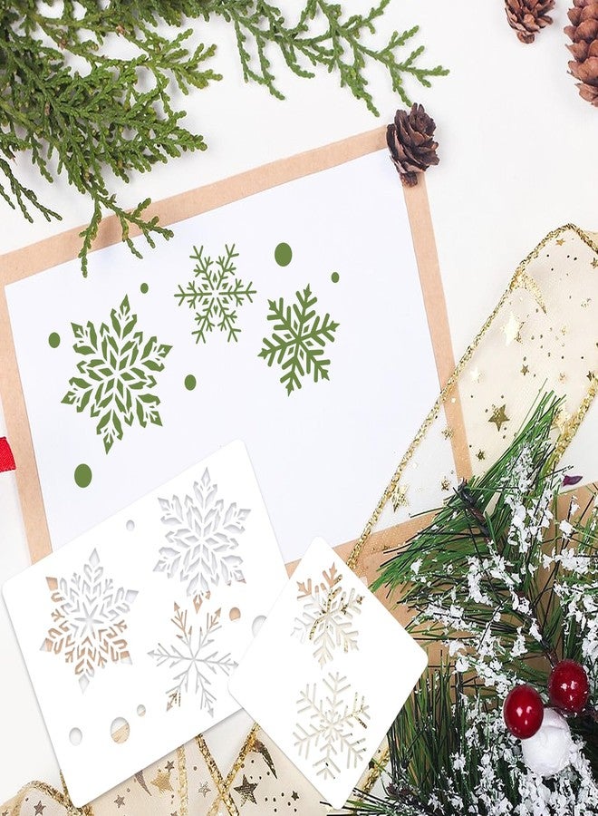 CODOHI 11 Pcs Large Snowflake Stencils for Windows, Reusable Christmas Stencils for Glass, Wood, Fabric, Wall, Card, Doormat, DIY Holiday Painting Templates - Image 5