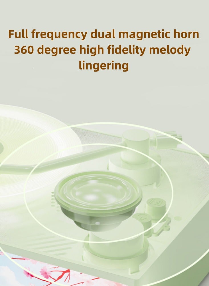 Wireless Bluetooth Speaker, Aromatherapy Atmosphere Light, Small Speaker, Retro Vinyl Record Player, Home High Sound Quality - Image 4