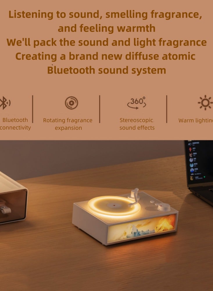 Wireless Bluetooth Speaker, Aromatherapy Atmosphere Light, Small Speaker, Retro Vinyl Record Player, Home High Sound Quality - Image 2