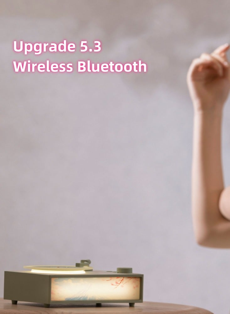 Wireless Bluetooth Speaker, Aromatherapy Atmosphere Light, Small Speaker, Retro Vinyl Record Player, Home High Sound Quality - Image 3