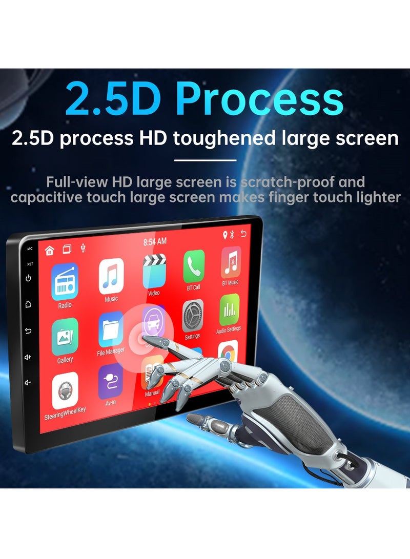 مشغل وسائط متعددة للصوت للسيارة، ستيريو سيارة مزدوج Din يعمل بنظام Android، نظام صوت راديو للسيارة بشاشة تعمل باللمس عالية الدقة مقاس 10 بوصات مع نظام ملاحة GPS لهيونداي ونيسان وتويوتا وكيا، (10 بوصة 2 32 جيجا) - Image 3