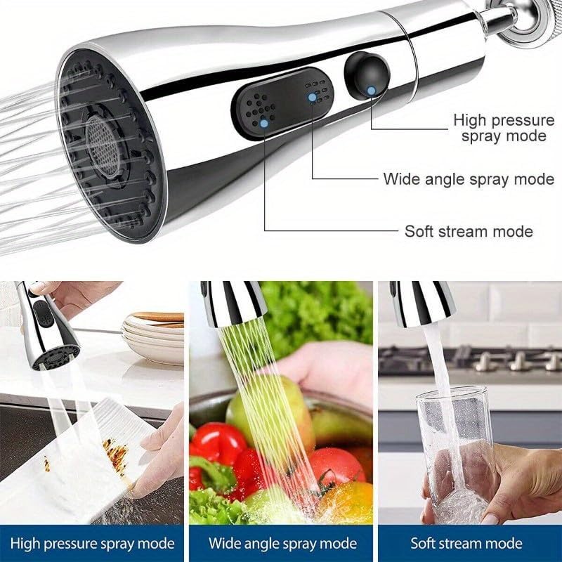 CLINTON موسع صنبور لمغسلة المطبخ، صنبور مرن مع تمديد للصنبور للاستخدام المريح ترقية لمغسلة المطبخ - Image 3