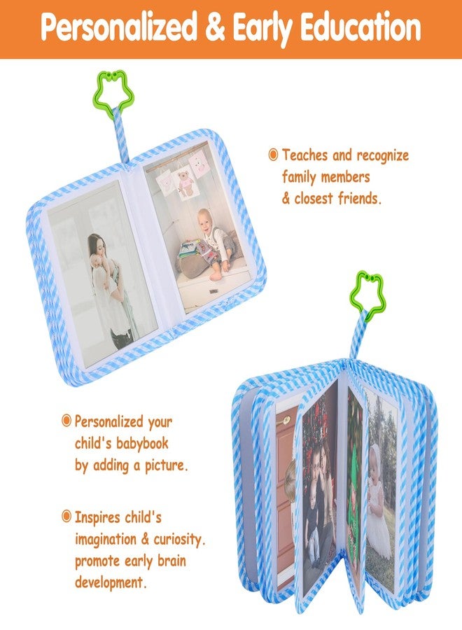 abcxgood Products My First Family Album photo book Holds 4 x 6 in photos soft baby book Suitable for newborns Children's personalized (Blue) - Image 2