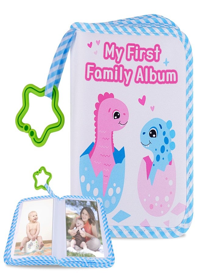 abcxgood Products My First Family Album photo book Holds 4 x 6 in photos soft baby book Suitable for newborns Children's personalized (Blue) - Image 1