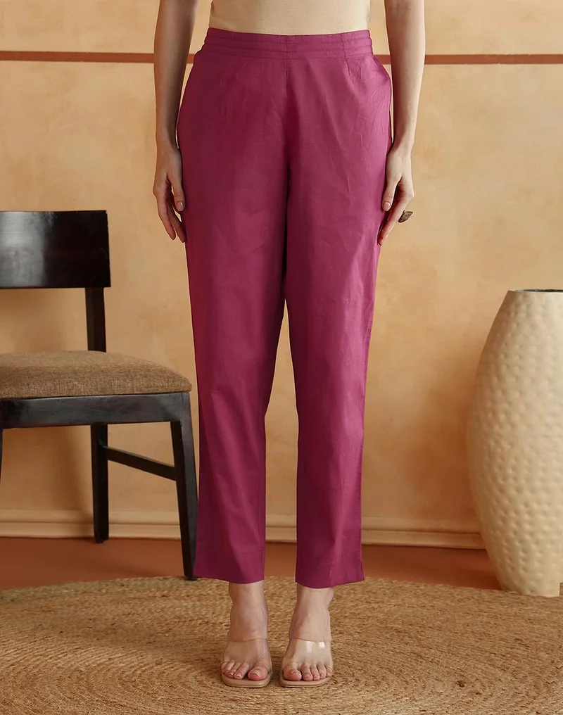 Fabindia  Avni Purple Cotton Printed Abstract Kurta & Pant Set for Women | Best Price UAE