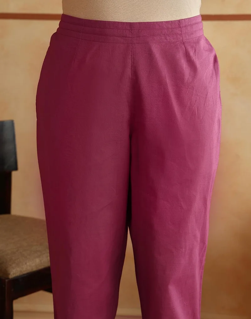 Fabindia  Avni Purple Cotton Printed Abstract Kurta & Pant Set for Women | Best Price UAE