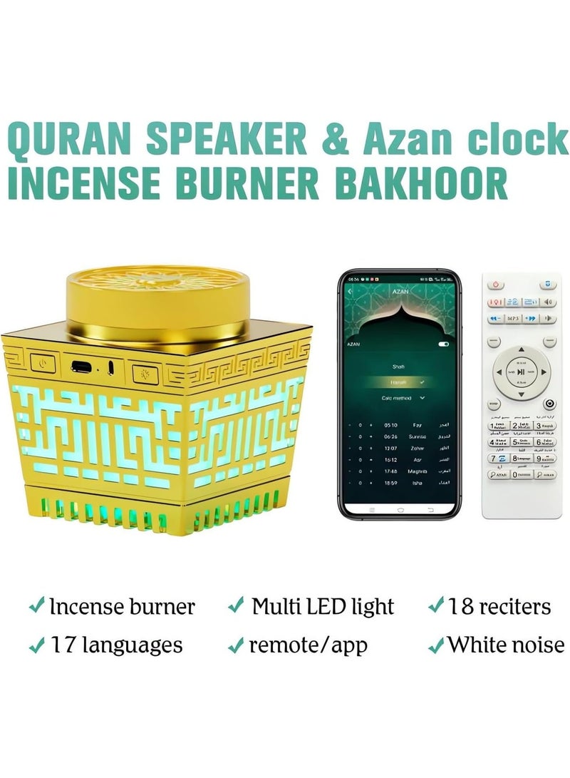 ZEESQUARE Quran Speaker 2in1 Bluetooth speaker, incense holder bakhoor burner electric, burner oud bakhoor with Quran speaker - Image 2