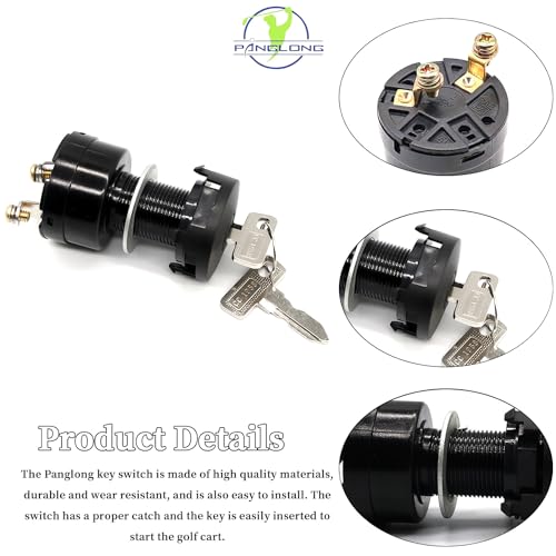 Panglong Starter Switch,Club Car DS Electric Golf Cart 1996-Up Ignition Key Switch, 36 Or 48 Volts,Suit 101826201 - Image 2