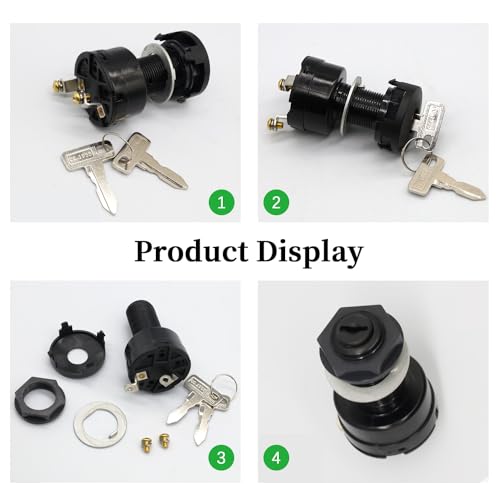 Panglong Starter Switch,Club Car DS Electric Golf Cart 1996-Up Ignition Key Switch, 36 Or 48 Volts,Suit 101826201 - Image 3