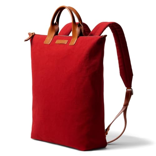 DailyObjects Crimson Red H&crafted Canvas Pilot Backpack (22L) with Leather H⩽ - Safely & Comfortably Fits Laptops Up to 15.6 Inches - Image 1