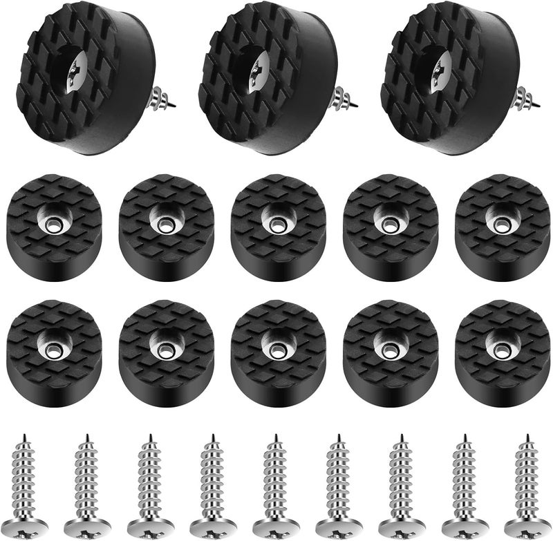 Serplex® 32Pcs 18MM/ 0.7" Screw On Rubber Feet for Furniture Non Slip Screw in Furniture Pads Rubber Feet with Stainless Steel Screws Floor Protectors Furniture Grippers for Hardwood Floor Chairs - Image 1
