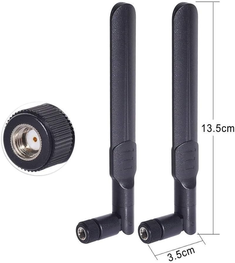 BINGFU WiFi Antenna Aerial 2.4GHz 5GHz 5.8GHz 8dBi RP-SMA Male Antenna & 25cm U.FL IPX IPEX MHF4 to RP-SMA Female Extension Cable 2-Pack for M.2 NGFF Intel Wireless Network Card WiFi Adapter Laptop - Image 2