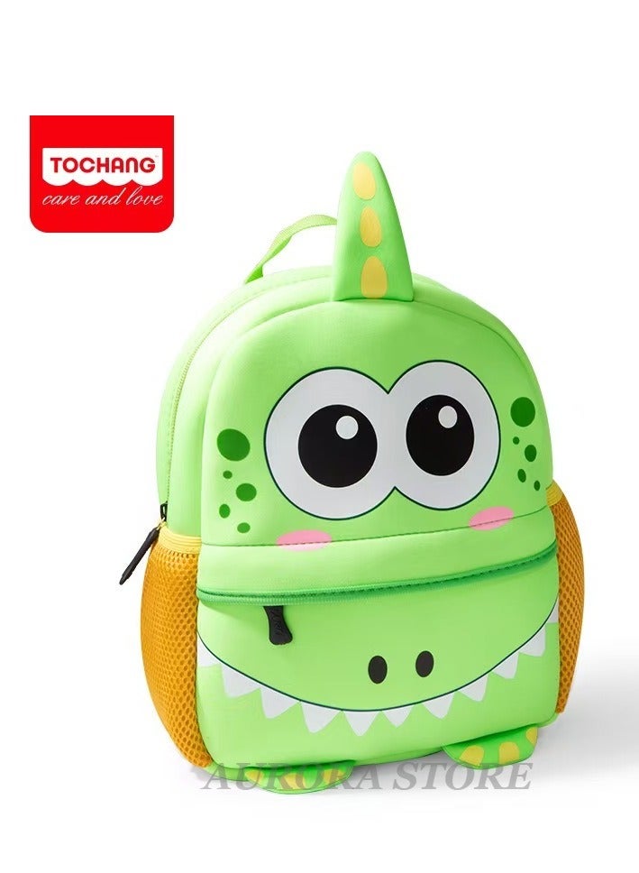 TongChang Animal Face Design Little Short Lightweight SBR Waterproof Backpack Bag for Toddlers Kids (Dinosaur) - Image 1
