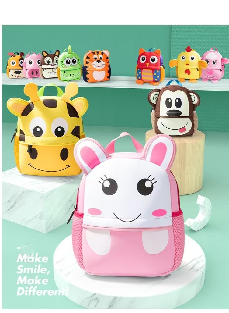 TongChang Animal Face Design Little Short Lightweight SBR Waterproof Backpack Bag for Toddlers Kids (Dinosaur) - Image 3