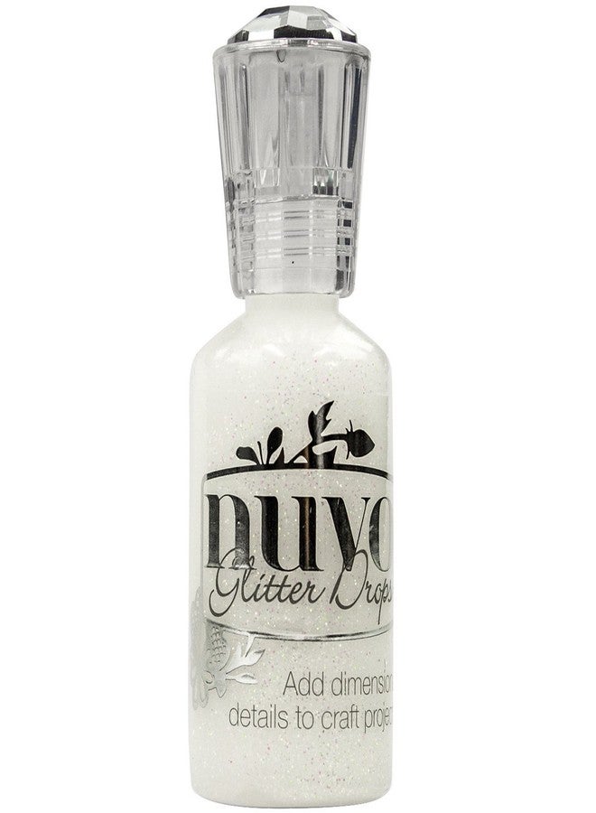 Nuvo Glitter Drops 1.1oz-White Blizzard - Image 1