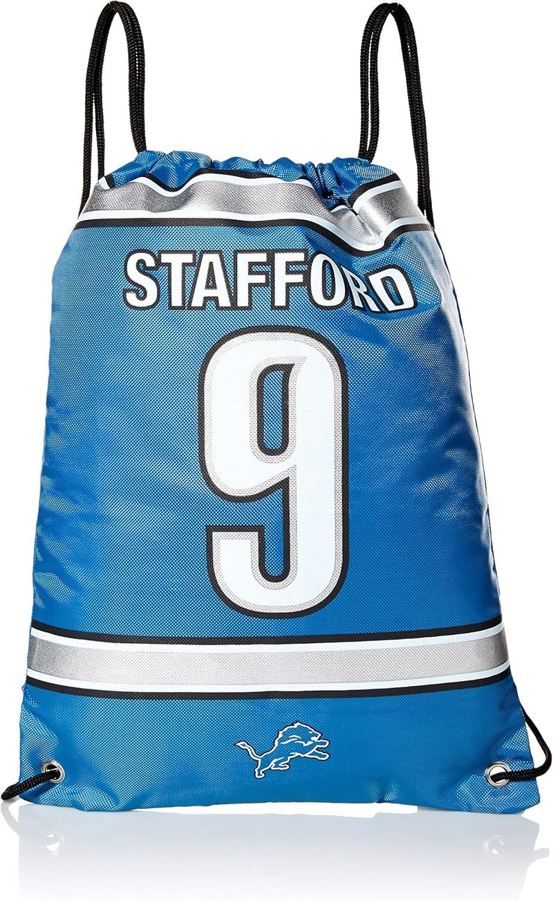 FOCO Detroit Lions Stafford M. #9 Player Drawstring Backpack - Image 1