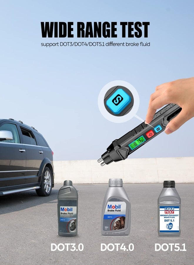 Aicevoos Nf Brake Fluid Tester Pen Brake Fluid Test Strips, Calibrated for Dot3 Dot4 Dot-5.1 Brake Fluid - Image 3