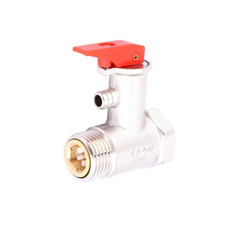 NEW WARE صمام أمان تخفيف الضغط لسخان الماء الكهربائي ® 0.9Mpa | صمام فحص معدني ثقيل لحماية السخان (عبوة من 2) - Image 2