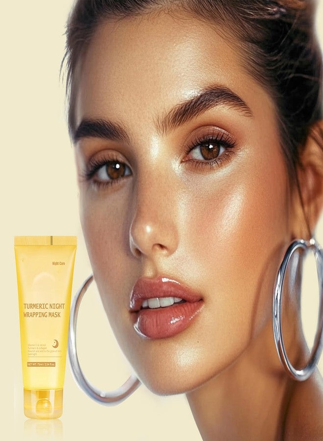 MIESCHER Turmeric Night Wrapping Mask, Peel-Off Face Mask Gel - Rich In Vitamin C & Retinol Long-Lasting Moisturizing & Locks In Moisture, Deep Nourish Turmeric & Collagen Mask, 2.54oz - Image 2