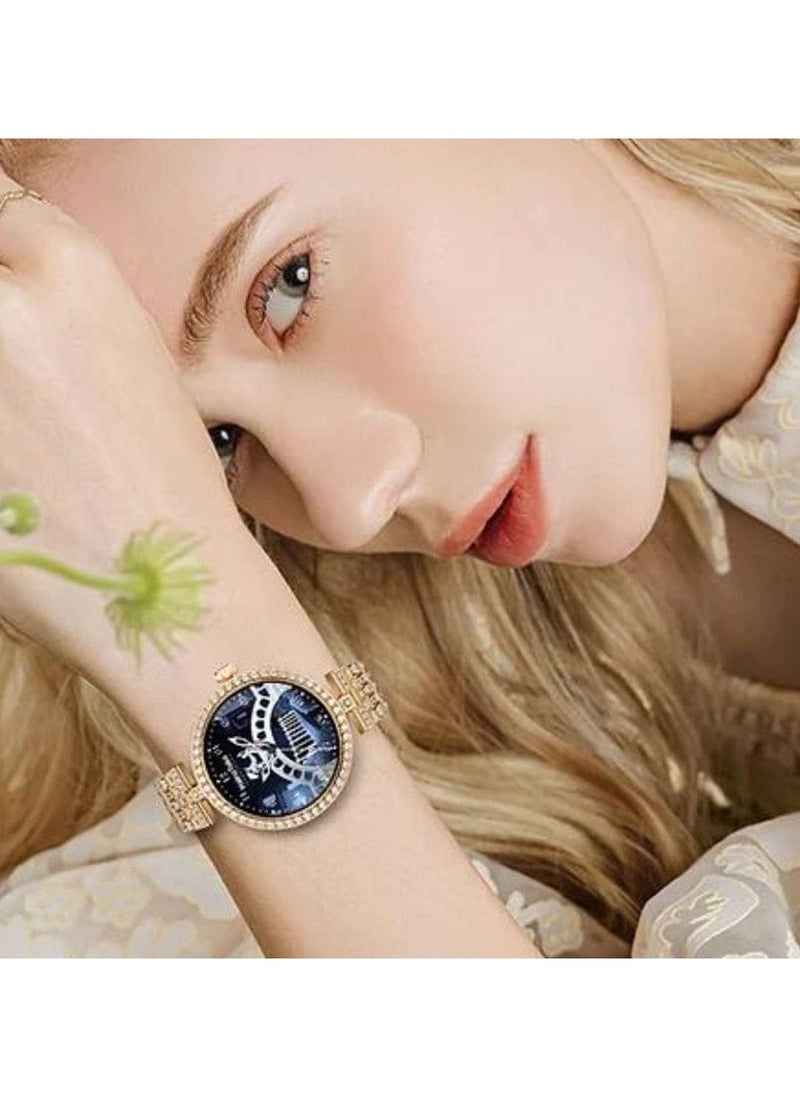 Haino Teko - Haino Teko Germany RW51 Smart Watch for Women with Round AMOLED Screen This version of the smart watch comes in the color: Gold Water resistant - Image 1