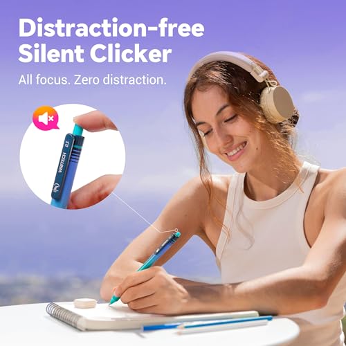 WRITECH أقلام جيل حبر أسود WRITECH: عبوة 8 - أقلام ريتروويف 0.5 مم ذات نقطة رفيعة - كتابة سلسة وزر صامت وقابل لإعادة التعبئة مثالي للمدرسة والمكتب والاستخدام اليومي. - Image 5