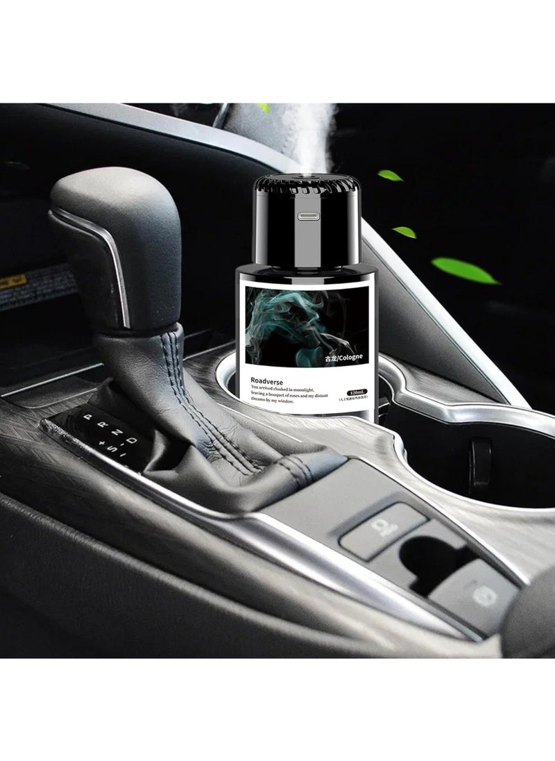 Smart Starry Projection Car Aroma Diffuser – 120ml Large Capacity USB Rechargeable Humidifier, Portable Cool Mist Air Freshener for Car, Home, Office & Bedroom, LED Night Light with Aromatherapy