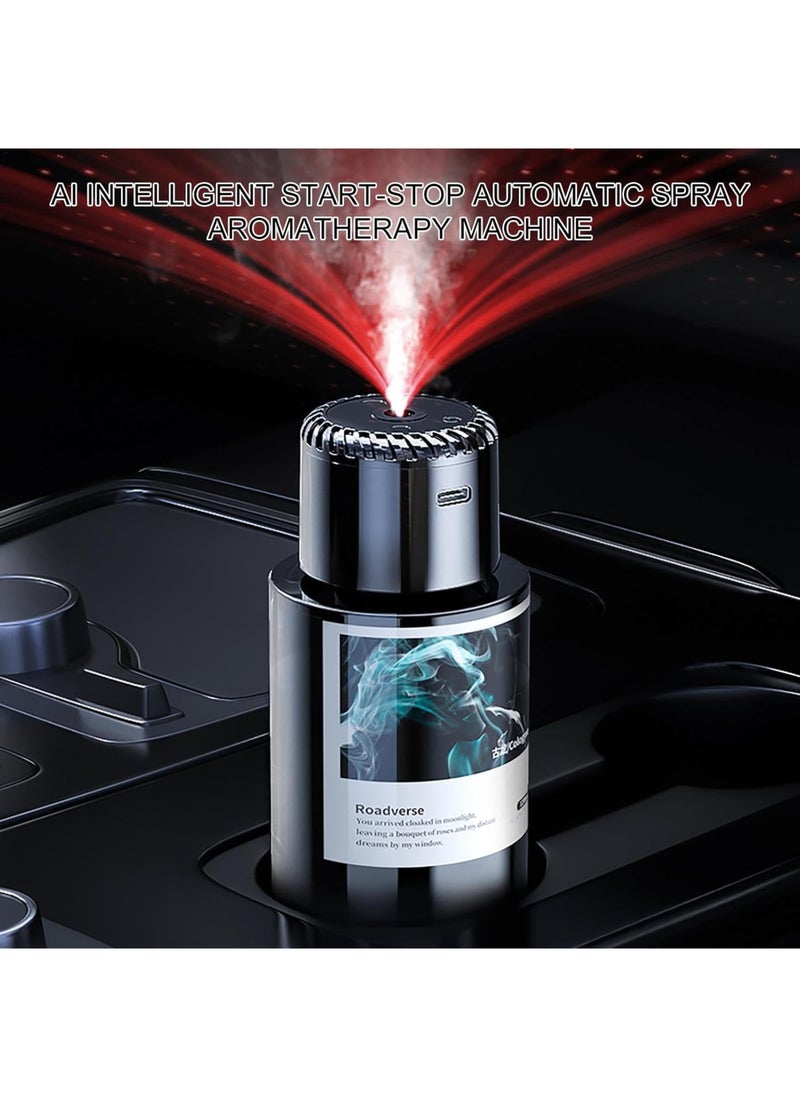 Smart Starry Projection Car Aroma Diffuser – 120ml Large Capacity USB Rechargeable Humidifier, Portable Cool Mist Air Freshener for Car, Home, Office & Bedroom, LED Night Light with Aromatherapy