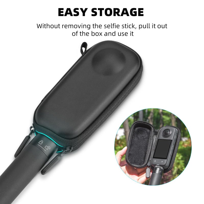 BRDRC Carrying Case for Insta360 X3, Portable Storage Bag Lens Protective Cover Hard Shell Protector Travel Case with wrist strap for Insta360 ONE X X2 X3 Camera Accessories(Not for X4) - Image 5