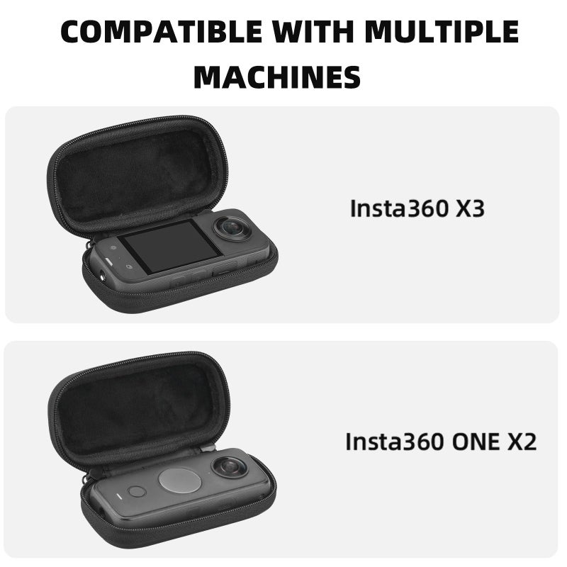 BRDRC Carrying Case for Insta360 X3, Portable Storage Bag Lens Protective Cover Hard Shell Protector Travel Case with wrist strap for Insta360 ONE X X2 X3 Camera Accessories(Not for X4) - Image 3