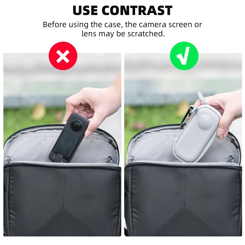 BRDRC Carrying Case for Insta360 X3, Portable Storage Bag Lens Protective Cover Hard Shell Protector Travel Case with wrist strap for Insta360 ONE X X2 X3 Camera Accessories(Not for X4) - Image 2