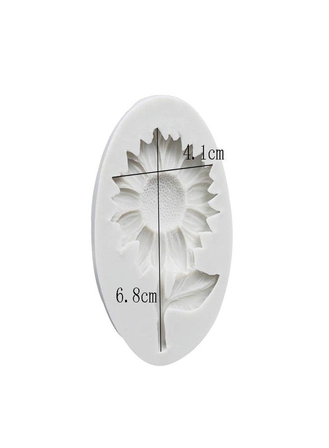 HiParty 1 Piece Sunflower Cake Fondant Molds, Sun Flower Silicone Chocolate Candy Sugar Craft Gum Paste Mold for Baby Shower Cake Cupcake Decorating Polymer Clay Resin Mould - Image 2
