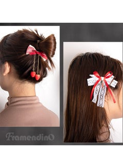 Framendino Framendino, 8 Pack Cherry Strawberry Bow Hair Clips Cute Alligator Red Barrettes for Girls Women Accessories  - Image 3