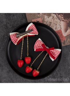 Framendino Framendino, 8 Pack Cherry Strawberry Bow Hair Clips Cute Alligator Red Barrettes for Girls Women Accessories  - Image 4