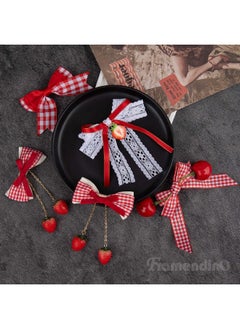 Framendino Framendino, 8 Pack Cherry Strawberry Bow Hair Clips Cute Alligator Red Barrettes for Girls Women Accessories  - Image 5
