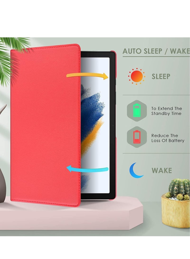 Case Compatible with Galaxy Tab A8 10.5" Case (SM-X200/X205/X207), Galaxy Tab A8 Case 10.5 inch,Auto Sleep/Wake 360° Rotating Stand Folio Leather Case for Tab A8