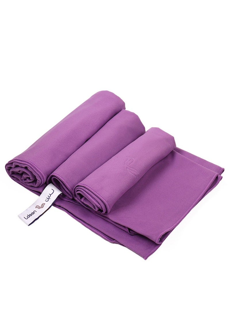 ldeen Microfiber Towel Set + Hair Towel Bundle - Image 3