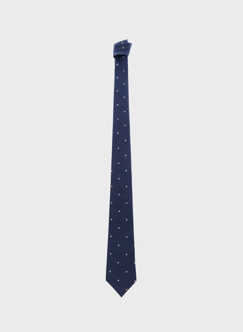Mango Man Micro Polka Dots Structure Tie