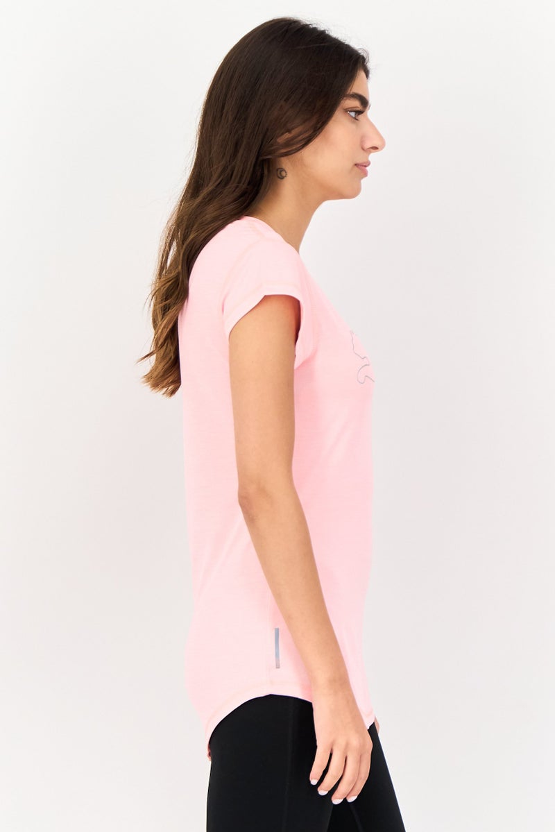 PUMA Women Sportswear Fit Short Sleeves Training T-Shirt, Heather Peach - Image 2