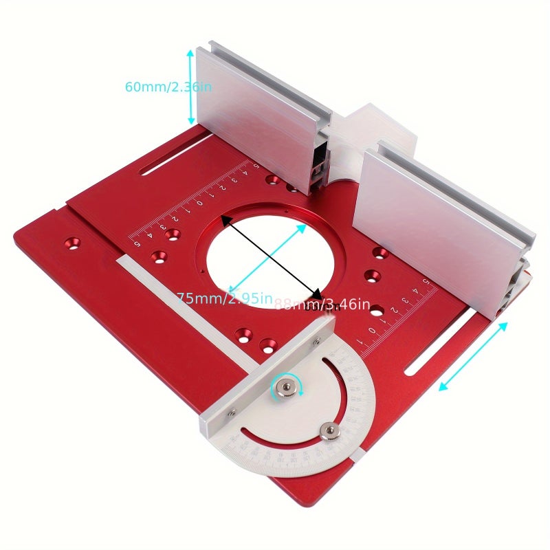 Red Large Router Table Insert Plate 85x85mm 88x95mm for Woodworking Bench - Image 1