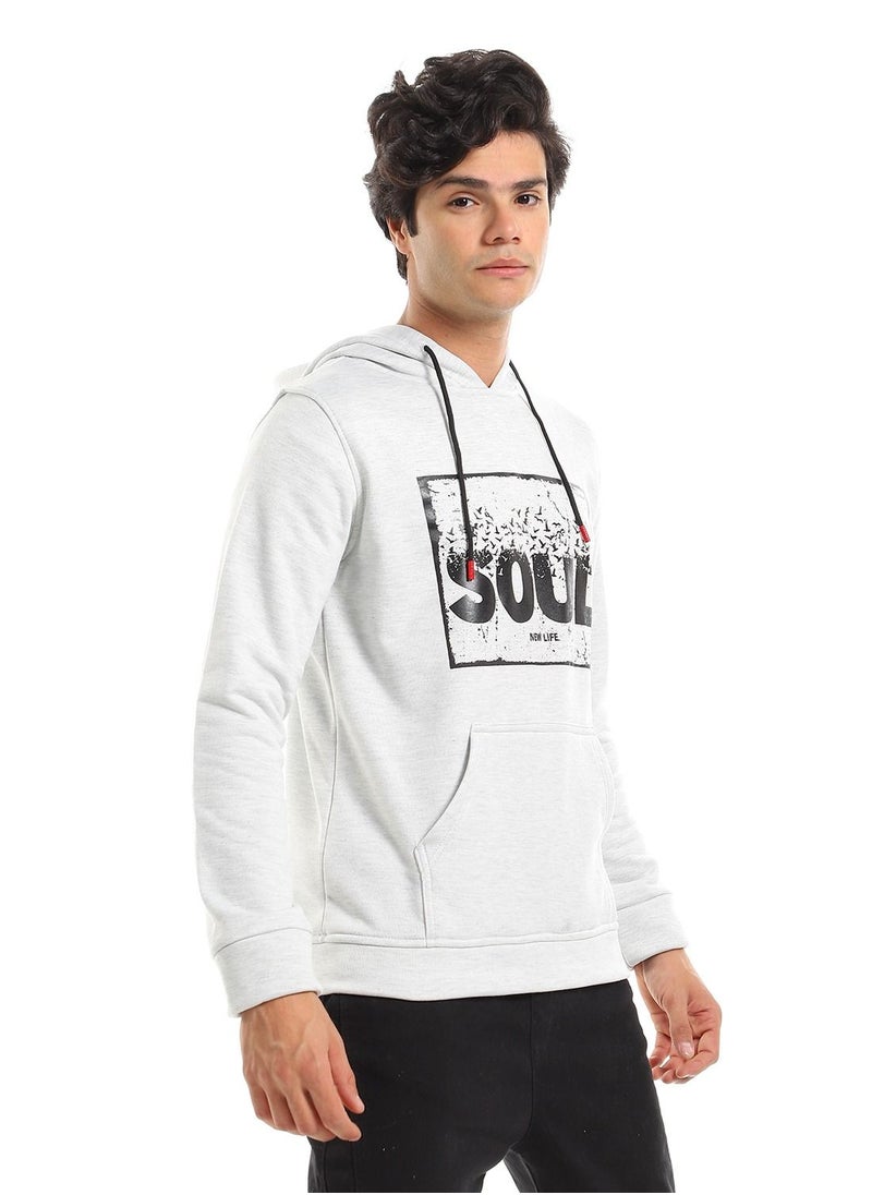 Caesar Printed ( SOUL) Hoodie - lightgrey  - Image 2