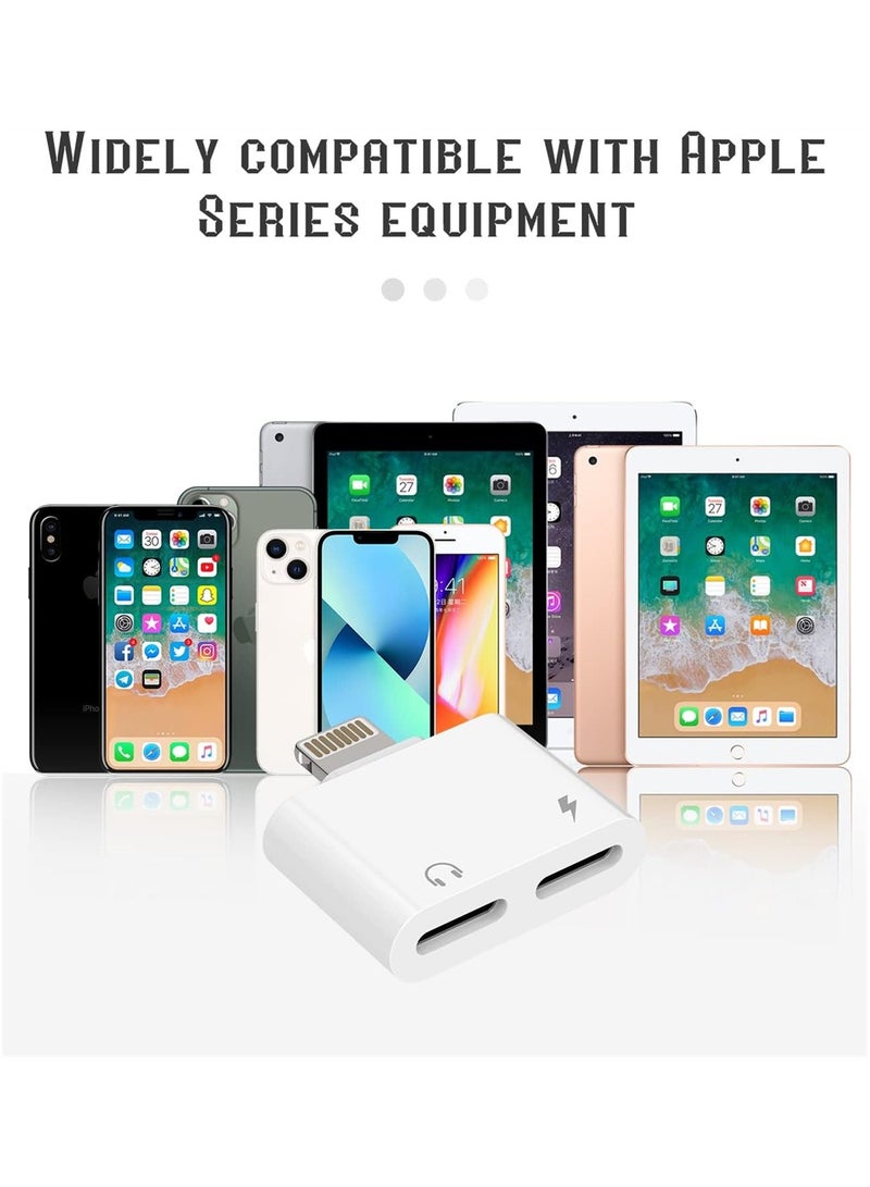 Excefore 2 in 1 Audio Charge Adapter Jack for Iphone 2 pack Dual Lightning AUX Cable Connector Charger Music Converter Cord for Most of iPhone Models - Image 4