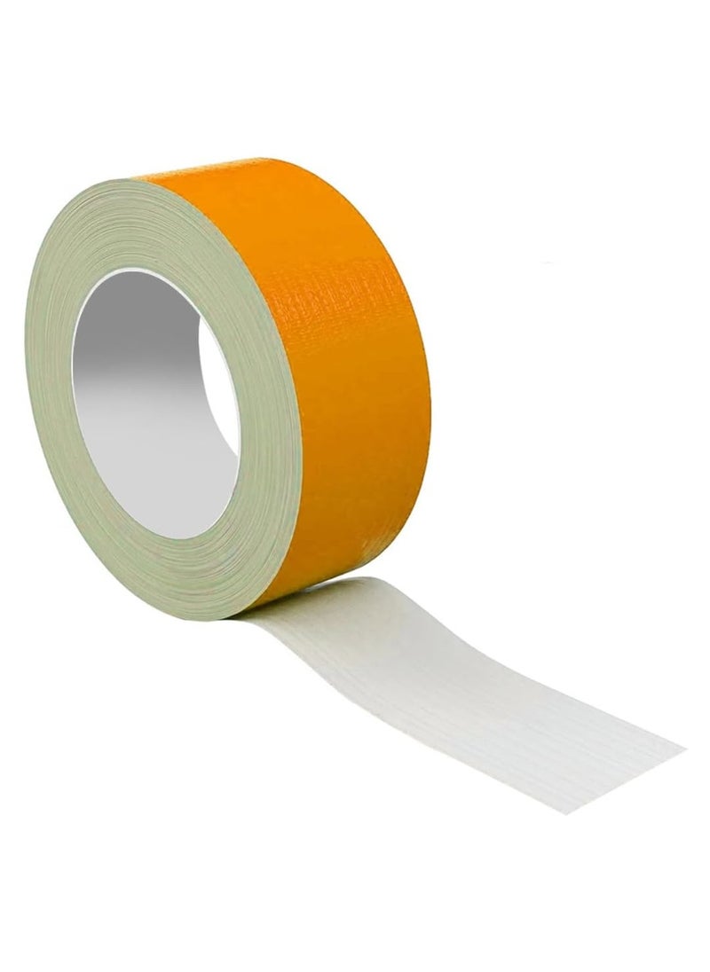 RACO - RACO Duct/Cloth Tapes Strong Adhesive Tape for Sealing, Patching, Securing Cables and Labelling, Heavy Duty Tape for Indoor & Outdoor Use 50mmx25M (Yellow) - Image 1